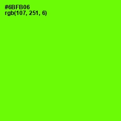 #6BFB06 - Bright Green Color Image