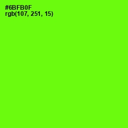 #6BFB0F - Bright Green Color Image