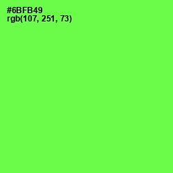 #6BFB49 - Screamin' Green Color Image