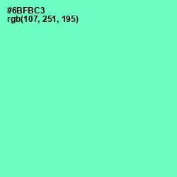 #6BFBC3 - Aquamarine Color Image