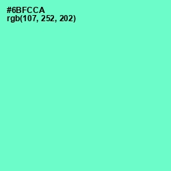 #6BFCCA - Aquamarine Color Image