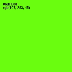 #6BFD0F - Bright Green Color Image