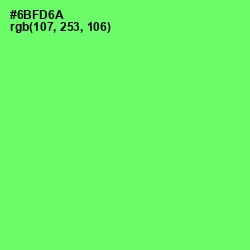 #6BFD6A - Screamin' Green Color Image