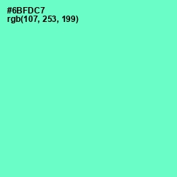 #6BFDC7 - Aquamarine Color Image