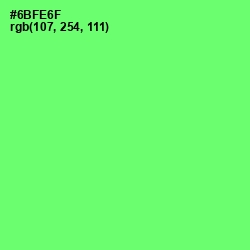 #6BFE6F - Screamin' Green Color Image