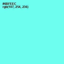 #6BFEEC - Aquamarine Color Image