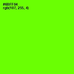 #6BFF04 - Bright Green Color Image
