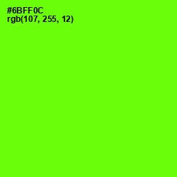 #6BFF0C - Bright Green Color Image