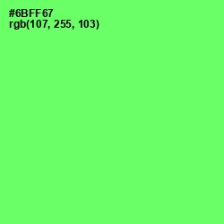 #6BFF67 - Screamin' Green Color Image