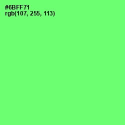 #6BFF71 - Screamin' Green Color Image