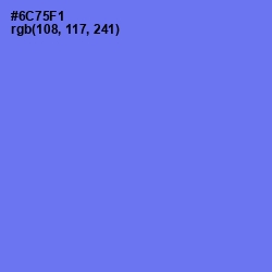 #6C75F1 - Moody Blue Color Image