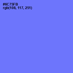 #6C75FB - Moody Blue Color Image