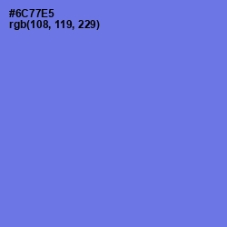 #6C77E5 - Moody Blue Color Image
