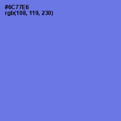 #6C77E6 - Moody Blue Color Image