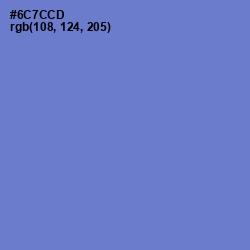 #6C7CCD - Moody Blue Color Image