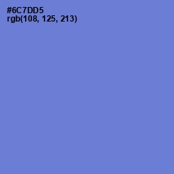 #6C7DD5 - Moody Blue Color Image