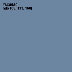 #6C85A0 - Bermuda Gray Color Image
