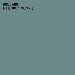 #6C8A89 - Blue Smoke Color Image