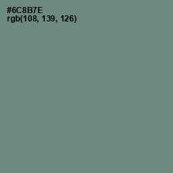 #6C8B7E - Viridian Green Color Image