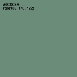 #6C8C7A - Viridian Green Color Image