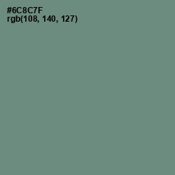 #6C8C7F - Viridian Green Color Image