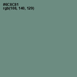 #6C8C81 - Blue Smoke Color Image