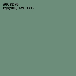 #6C8D79 - Viridian Green Color Image