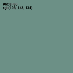 #6C8F86 - Blue Smoke Color Image