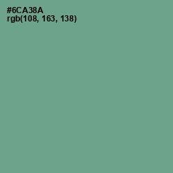 #6CA38A - Bay Leaf Color Image