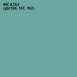 #6CA7A2 - Gumbo Color Image