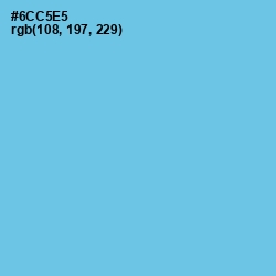 #6CC5E5 - Aquamarine Blue Color Image