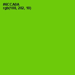 #6CCA0A - Bright Green Color Image