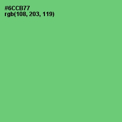 #6CCB77 - Pastel Green Color Image