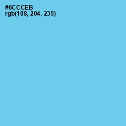 #6CCCEB - Turquoise Blue Color Image