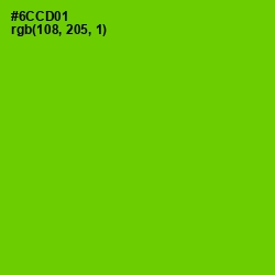 #6CCD01 - Bright Green Color Image