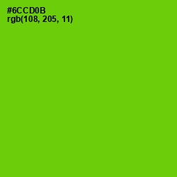 #6CCD0B - Bright Green Color Image