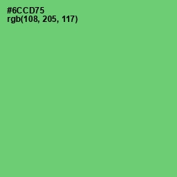 #6CCD75 - Pastel Green Color Image