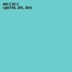 #6CCDCC - Downy Color Image