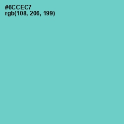 #6CCEC7 - Downy Color Image