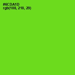 #6CDA1D - Bright Green Color Image