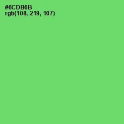 #6CDB6B - Pastel Green Color Image