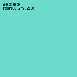 #6CDBCB - Downy Color Image