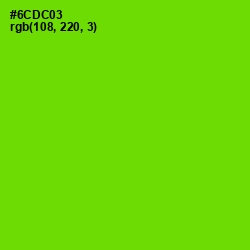 #6CDC03 - Bright Green Color Image