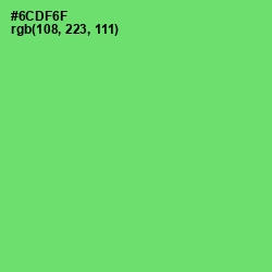 #6CDF6F - Pastel Green Color Image