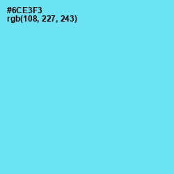 #6CE3F3 - Turquoise Blue Color Image