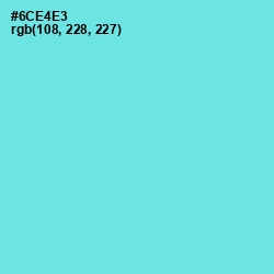 #6CE4E3 - Turquoise Blue Color Image