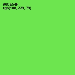 #6CE54F - Screamin' Green Color Image