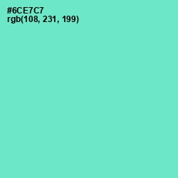 #6CE7C7 - Aquamarine Color Image