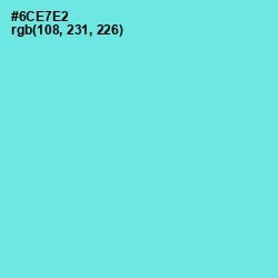 #6CE7E2 - Turquoise Blue Color Image