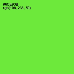 #6CE93B - Bright Green Color Image